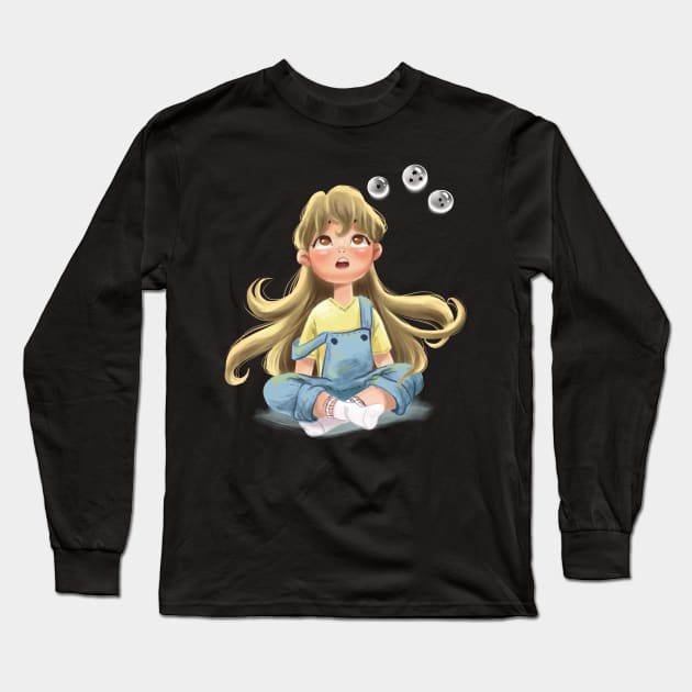 Dragon girl - Hameoart Long Sleeve T-Shirt by Hameo Art